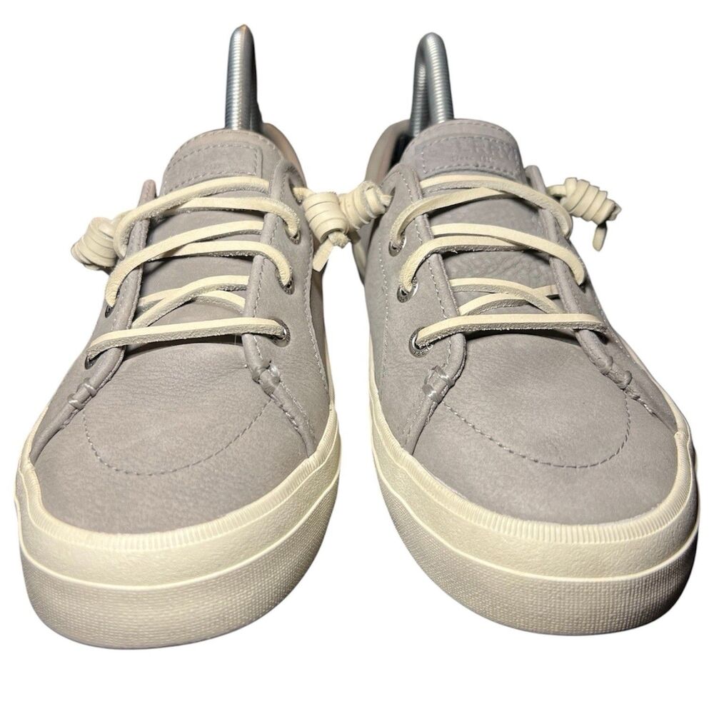 Sperry Crest Vibe Washable Leather Gray Sneakers Women’s Shoe Size 7.5, STS82398